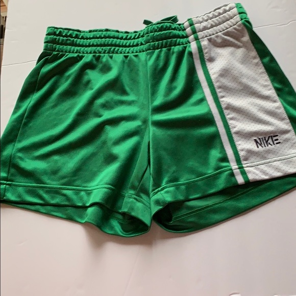 Nike Pants - Nike green and off white shorts, size small